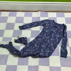 Carter's Blue Animal Print Footie Pajamas